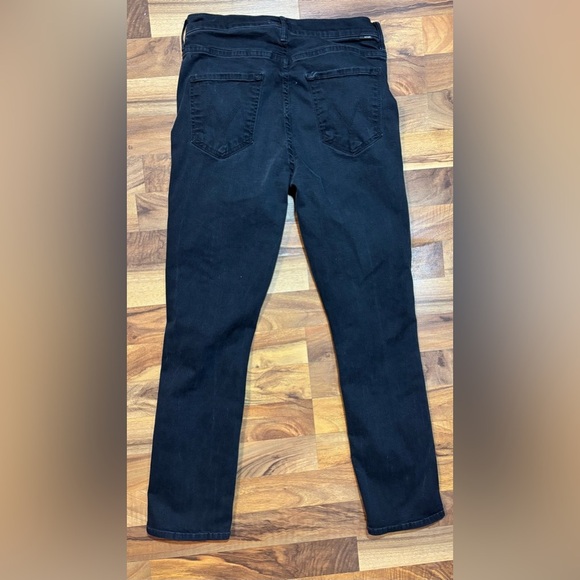 Mother Mid Rise Dazzler Ankle Jeans Womens 29 Black Stretch Designer Denim - Picture 2 of 8